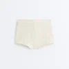 Pantalones cortos de bikini de cintura alta de croché con textura de burbujas Pantalones cortos de bikini de cintura alta de croché con textura de burbujas