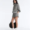 Pantalones cortos de mezcla de lyocell con estampado de cuadros vichy