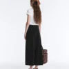 Pantalones cortos de pierna ancha con tacto Soft Touch y modal con pliegues Pantalones cortos de pierna ancha con tacto Soft Touch y modal con pliegues