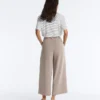 Pantalones cortos de pierna ancha con tacto Soft Touch y modal con pliegues Pantalones cortos de pierna ancha con tacto Soft Touch y modal con pliegues