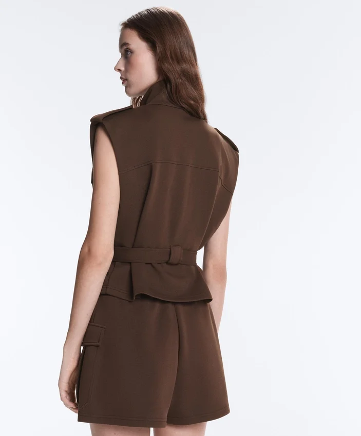Pantalones cortos de piqué con bolsillos de algodón Pantalones cortos de piqué con bolsillos de algodón