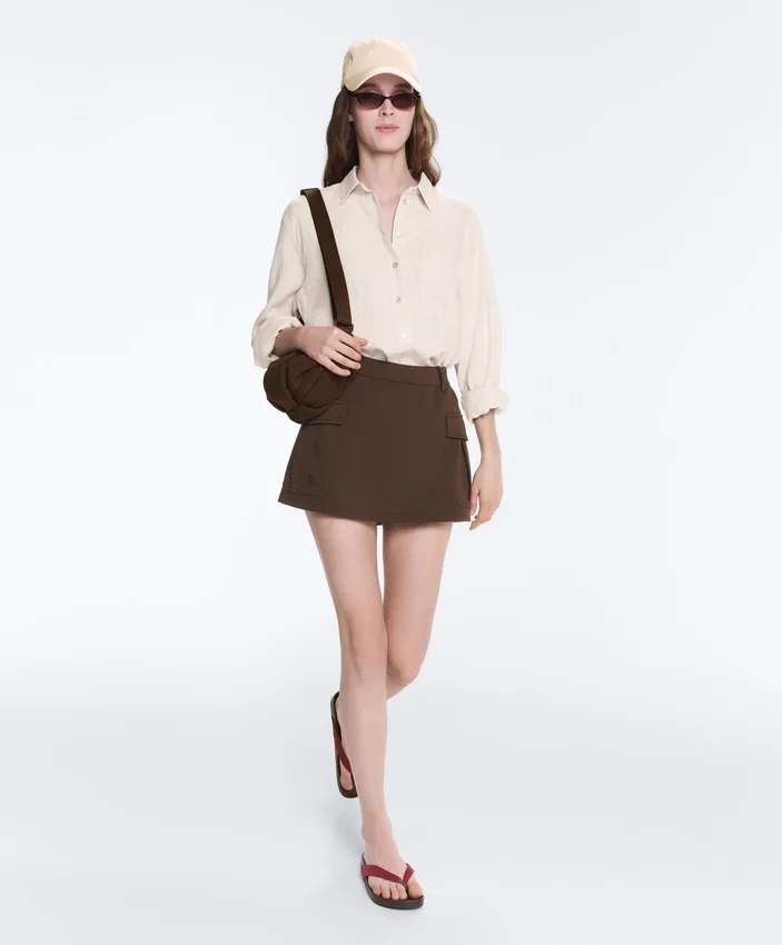 Pantalones cortos de piqué con bolsillos de algodón Pantalones cortos de piqué con bolsillos de algodón