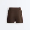 Pantalones cortos de piqué con bolsillos de algodón Pantalones cortos de piqué con bolsillos de algodón