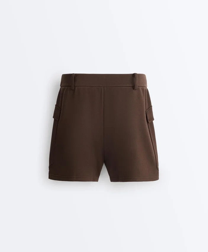Pantalones cortos de piqué con bolsillos de algodón Pantalones cortos de piqué con bolsillos de algodón