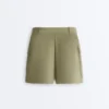 Pantalones cortos de piqué con bolsillos de algodón Pantalones cortos de piqué con bolsillos de algodón