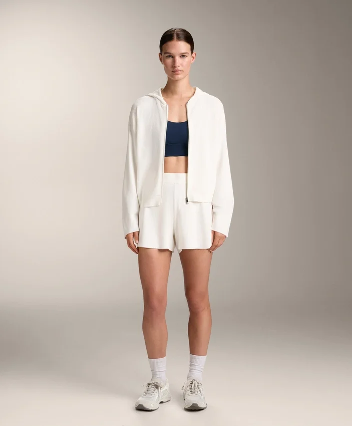 Chaqueta de punto lavada con capucha Chaqueta de punto lavada con capucha