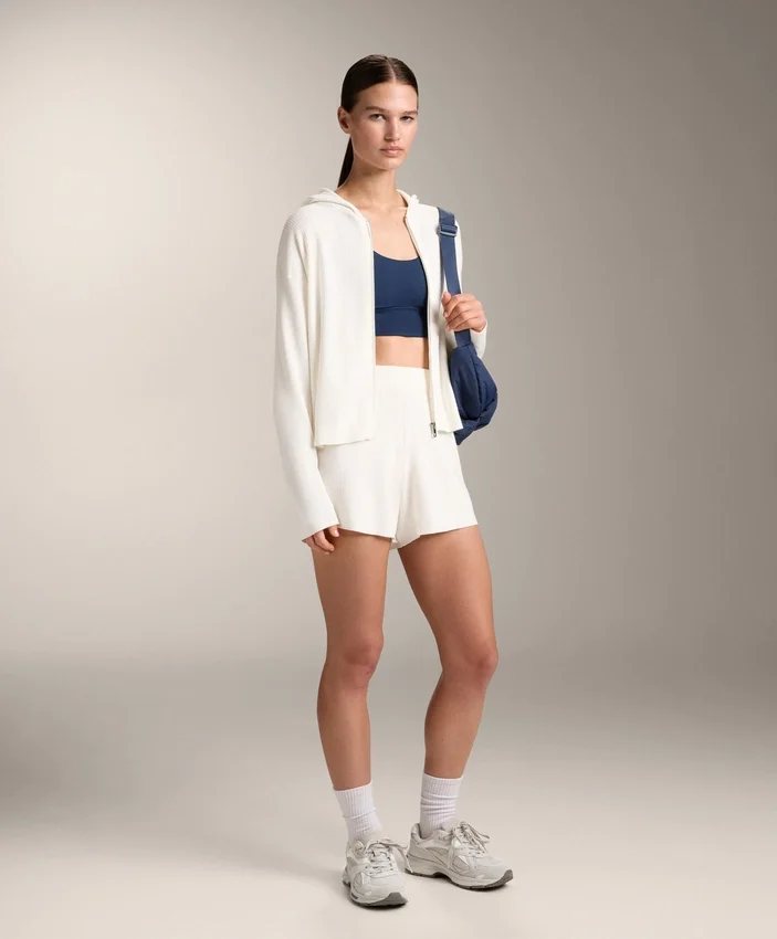 Chaqueta de punto lavada con capucha Chaqueta de punto lavada con capucha