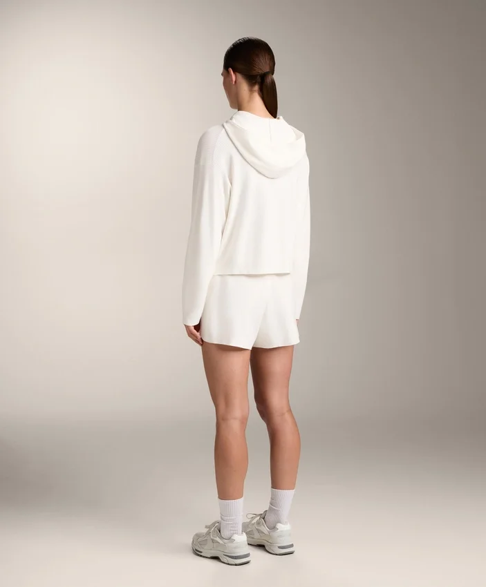 Chaqueta de punto lavada con capucha Chaqueta de punto lavada con capucha
