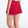 Pantalones cortos de punto trenzado lavado