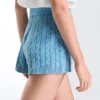 Pantalones cortos de punto trenzado lavado