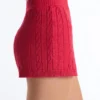 Pantalones cortos de punto trenzado lavado