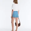 Pantalones cortos de punto trenzado lavado
