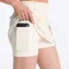 Pantalones cortos de talle alto con estampado floral Evermove Pantalones cortos de talle alto con estampado floral Evermove