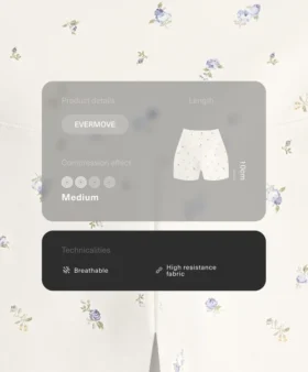 Pantalones cortos Evermove de talle alto de 10 cm con estampado floral