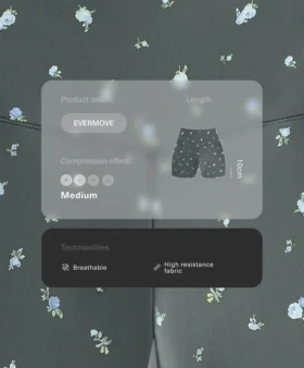 Pantalones cortos Evermove de talle alto de 10 cm con estampado floral