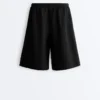 Pantalones cortos midi 100 % lino