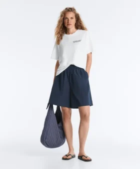 Pantalones cortos tipo bermuda 100 % algodón