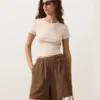 Pantalones cortos tipo bermuda 100 % algodón