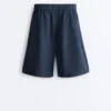 Pantalones cortos tipo bermuda 100 % algodón