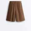 Pantalones cortos tipo bermuda 100 % algodón