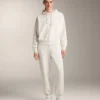 Sudadera con capucha de corte recto en modal cepillado