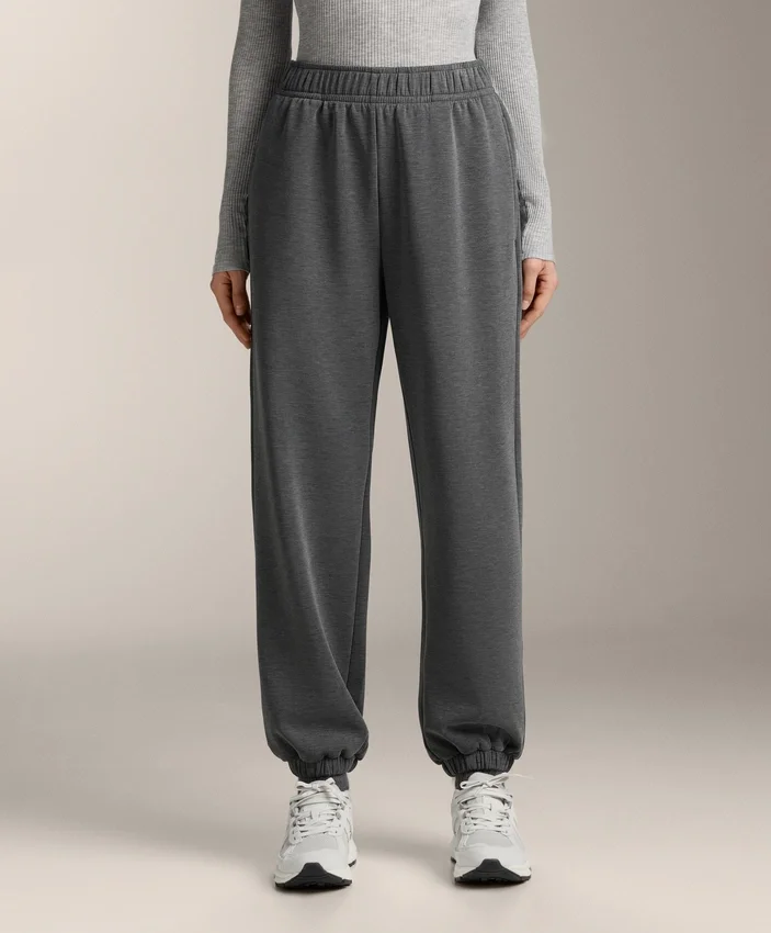 Pantalones de chándal de modal jaspeado cepillado Pantalones de chándal de modal jaspeado cepillado