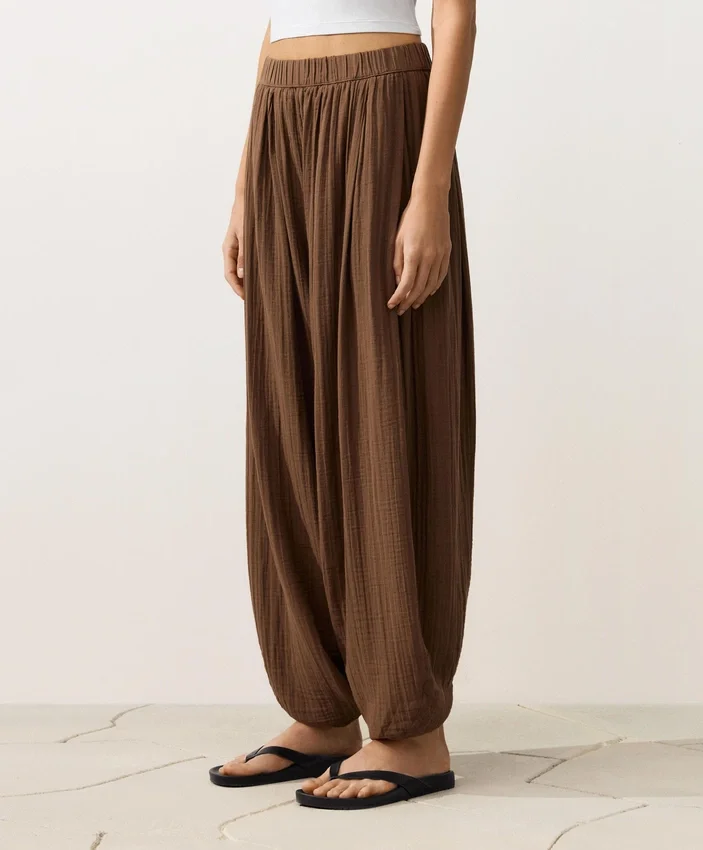 Pantalones de corte holgado 100 % algodón Pantalones de corte holgado 100 % algodón