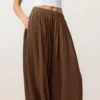 Pantalones de corte holgado 100 % algodón Pantalones de corte holgado 100 % algodón