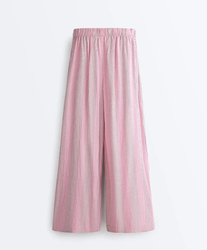 Pantalones de corte recto a rayas Pantalones de corte recto a rayas