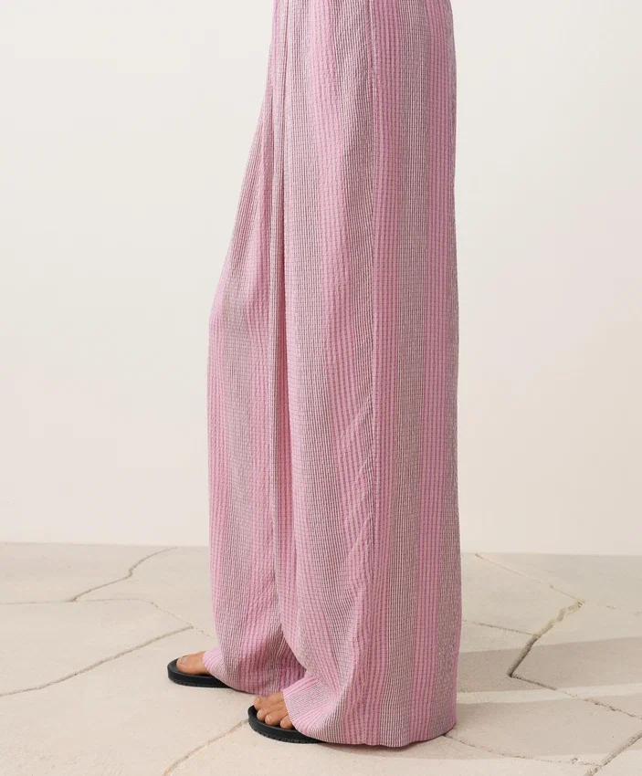 Pantalones de corte recto a rayas Pantalones de corte recto a rayas