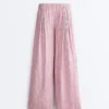 Pantalones de corte recto a rayas Pantalones de corte recto a rayas