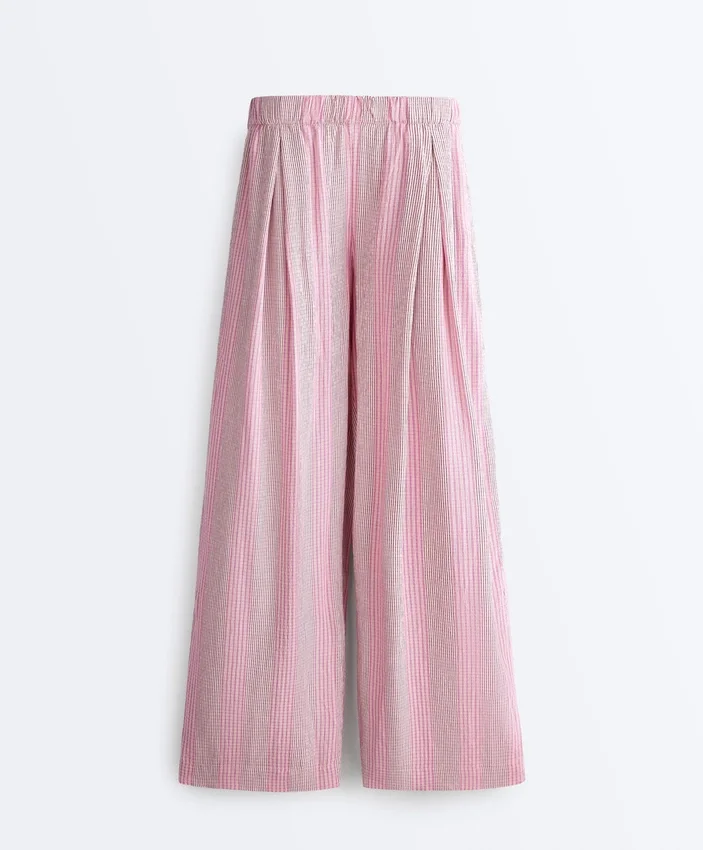 Pantalones de corte recto a rayas Pantalones de corte recto a rayas