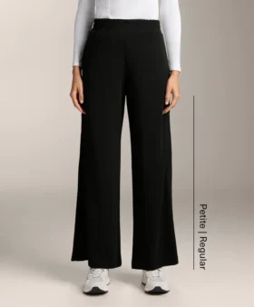 Pantalones de corte recto con botones y ribete de modal Soft Touch