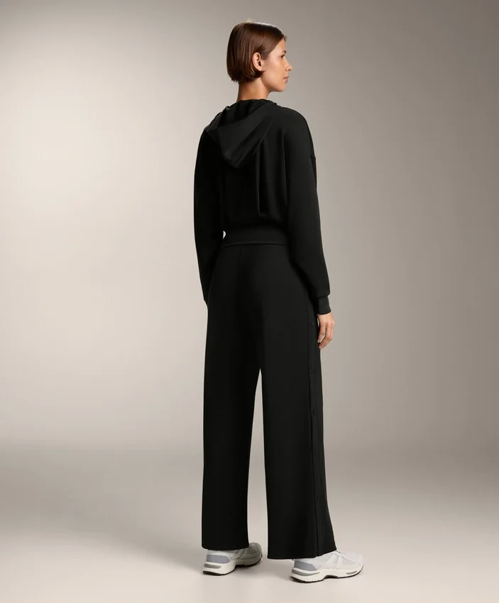 Pantalones de corte recto con botones y ribete de modal Soft Touch Pantalones de corte recto con botones y ribete de modal Soft Touch