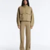 Chaqueta de corte recto con efecto neopreno Chaqueta de corte recto con efecto neopreno