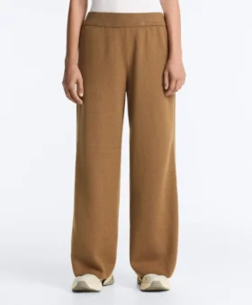 Pantalones de corte recto con estructura de punto en los laterales