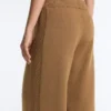 Pantalones de corte recto con estructura de punto en los laterales