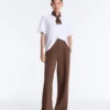 Pantalones de corte recto con modal Soft Touch y ribetes Pantalones de corte recto con modal Soft Touch y ribetes