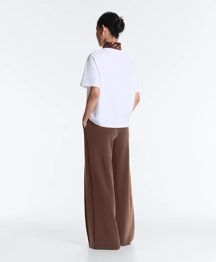 Pantalones de corte recto con modal Soft Touch y ribetes Pantalones de corte recto con modal Soft Touch y ribetes