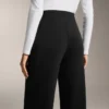 Pantalones de corte recto con modal y pliegues