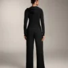 Pantalones de corte recto con modal y pliegues
