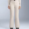 Pantalones de esquí elásticos, acampanados y de talle alto, resistentes al agua