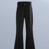 Pantalones de esquí elásticos, acampanados y de talle alto, resistentes al agua