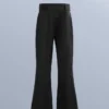 Pantalones de esquí elásticos, acampanados y de talle alto, resistentes al agua