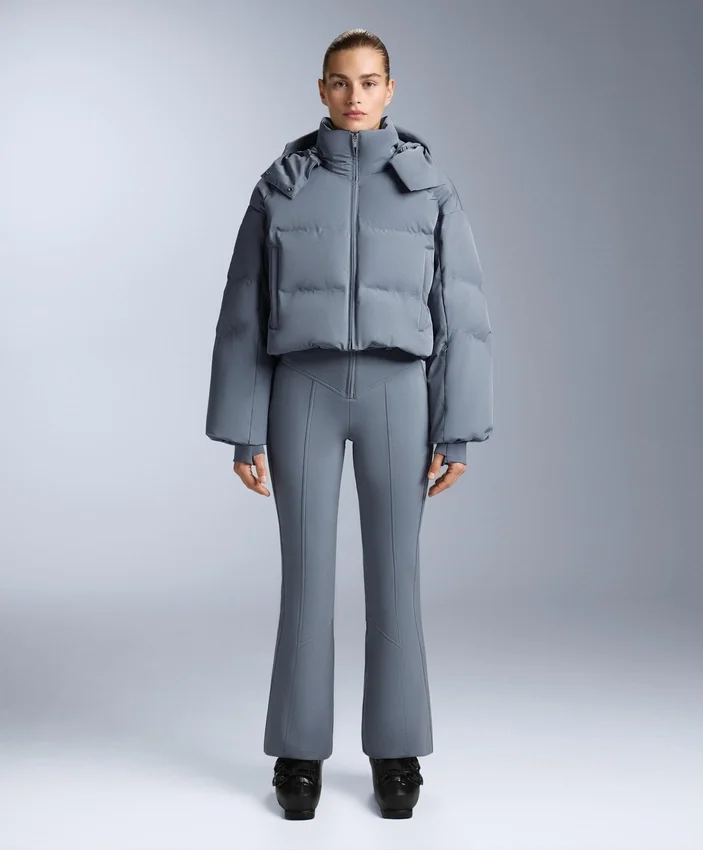 Chaqueta de pantalones cortos de esquí ligera, 80 % plumón y 20 % Minardi Piume, resistente al agua Chaqueta de pantalones cortos de esquí ligera, 80 % plumón y 20 % Minardi Piume, resistente al agua