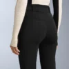 Pantalones de esquí elásticos, acampanados y de talle alto, resistentes al agua