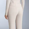 Pantalones de esquí elásticos, acampanados y de talle alto, resistentes al agua