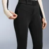 Pantalones de esquí elásticos, acampanados y de talle alto, resistentes al agua