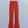 Pantalones de esquí elásticos acampanados y resistentes al agua