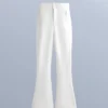Pantalones de esquí elásticos acampanados y resistentes al agua